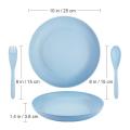 4 Pcs Wheat Straw Plates,10in Family Dinner Plates