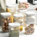 2pcs Sealed Jar Transparent Plastic Household Kitchen Food Grade B