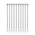 10pcs Swizzle Sticks Metal - Stainless Steel Cocktail Coffee 7.5 Inch