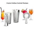 Cocktail Shaker Set: Cocktail Strainer and Jigger Set.