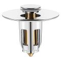 Universal Bathroom Sink Stopper Upgraded Pop-up Stainless Steel
