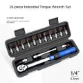 1/4inch Torque Wrench Set with Screwdriver Bits 2-24 Nm Torque