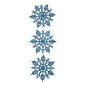 36 Pcs Glitter Snowflake Christmas Ornaments Blue
