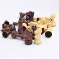 Wooden Chess Set with No Gaps On The Board. for Family Beginners