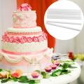 50 Pieces Plastic White Cake Rods(0.4 Inch Diameter 9.5 Inch Length)