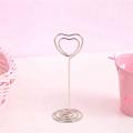 6 Pcs Heart Shape Photo Card Menu Clips for Wedding Party Rose Gold