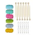 Bamboo Knitting Needles Set Knitting Positioning Needle Kit
