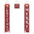 Xmas Banners -farmhouse Decor - Merry Christmas Red Plaid Bells