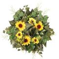 Artificial Sunflower Wreath for Front Door Wall Window Wedding Party