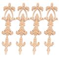 1x Rubber Wood Carved Applique Vintage Furniture Craft Decor 3