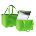2pcs Insulated Bag Aluminum Foil Thermal Box Waterproof Green