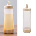 3 Pcs Squeeze Squirt Condiment Ketchup Bottle for Kitchen (beige)