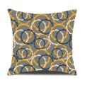 6 Pcs Geometric Cushion Covers Yellow Pillow Cases