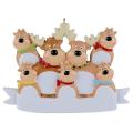 Reindeer Family Of 7 Christmas Tree Ornament Winter Gift-family Of 7