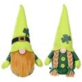 St.patrick's Day Gnome Plush Elf Decorations-mr and Mrs Green Buffalo