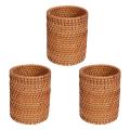 Rattan Chopsticks Tube Bucket Dinner Knives Forks Organizer A