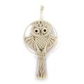 Owl Hanging Tapestry Aesthetic Macrame Handwoven Ornaments for Home-a