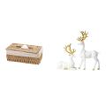 European Style Resin Deer Statue Living Room Decor Crafts -white