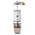 Portable Burr Coffee Grinder, 2 In 1 Manual Electric Coffee ,white