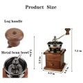 Manual Coffee Grinder Vintage Antique Style Wooden Coffee Grinder