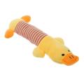 2pcs Dog Chew Squeaky Toys Plush Squeak Pet Puppy Elephant+duck