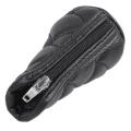 Anti-slip Zipper Closure Car Gear Shift Knob Cover Black