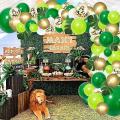 134pcs Jungle Party Balloon Arch Green Balloon Decoration
