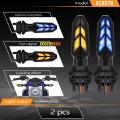 Led Signal Light Daytime Running Lights Double Flowing Yellow+blue