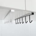 New Iron Kitchen Hook Rack Punch-free Hanging Cabinet Storage Rack