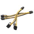 Pci Express Power Adapter Gpu Vga Y-splitter Extension Cable