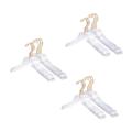 5 Pcs Clear Acrylic Clothes Hanger with Gold Hook,s