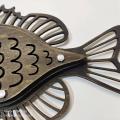 Vintage Wooden Fish Wall Decor Ornament Garden Gift-gray