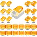 24 Pieces Battery Holder Compatible with Dewalt 20v Battery, Yellow