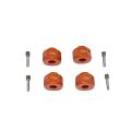 4pcs Metal 12mm Wheel Hub Hex Extended Adapter for 1/10 Rc Parts,orange