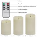 3d Flickering Candle Light Battery Remote Time Control Led (milky)