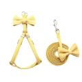 Cat and Dog Collar Small and Medium Pet Collar Traction Rope(yellow)