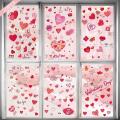9pcs Valentine's Day Sticker Display Window Glass Stickers Decoration