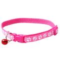 2 Pack Adjustable Cat Collar with Bell, for Cats (rose and Black)