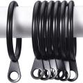 50 Set Metal Hanging Rings with Plastic Hooks for Curtains, 32 Mm