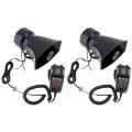 100w Dc12v 120db 7 Sound Car Electronic Warning Siren Loudspeaker