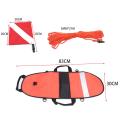 Inflation Diver Down Float with Flag &rope,for Freediving ,red