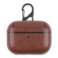 For Airpods Pro 3 Leather Protective Cover, Luxury Dark Brown