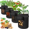 Potato Grow Bags 10 Gallon with Flap,4pcs Plant Grow Bags with Handle