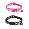 10 Pack Adjustable Cat Collar with Bell, for Cats (rose and Black)