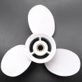 Ship Engine Outboard Propeller 3-bladed Rotary Paddle Aluminum White