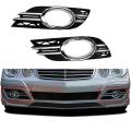 Car Front Fog Light Grill Chrome Trim Cover Set for Mercedes-benz