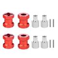 Metal 12mm Wheel Hex Hub for Axial Scx10 D90 Cc01 F350 1/10 Rc-red