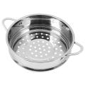 304 Stainless Steel Thickened Double Ear Skillet Matching Steamer