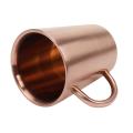340 Ml Stainless Steel Copper Plated Double Layers Tea Mug Rose Gold