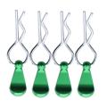 4pcs Metal Body Clip Retainer Shell Fixed Buckle Lock,green
